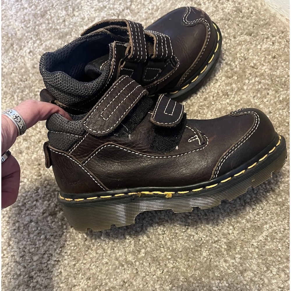 Dr Martens Kids 9852‎ Brown Leather Oxford Shoes 13 Made In England - Picture 2 of 9